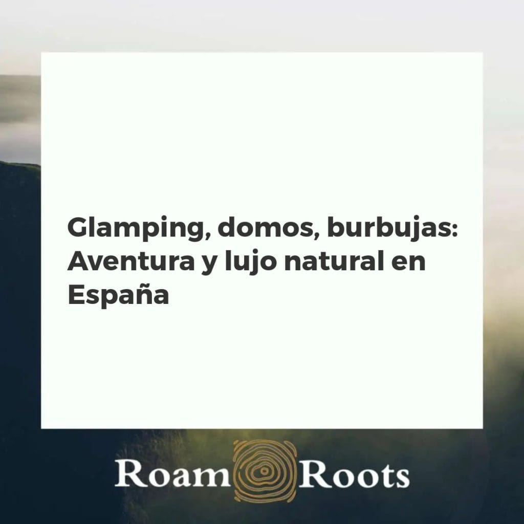 Domo geodésico y hotel burbuja de glamping en España al atardecer, fusionando lujo con la naturaleza.
